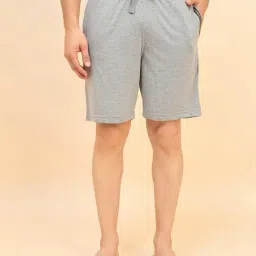 Sweet Dreams Grey Melange Regular Fit Lounge Shorts-image-68