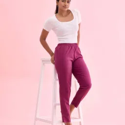 Go Colors! Purple Cotton Pencil Pants image 5
