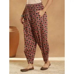 Fabindia Brown Cotton Ajrakh Printed Salwar image 4