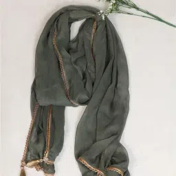 Mustard Sage Green Dupatta-image-28