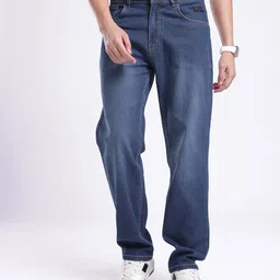 glitchez Men Relaxed Fit Light Fade Stretchable Jeans image 5