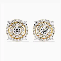 VALANOVA BIS Hallmark 14KT Yellow Gold Diamond Studded Earrings- 3.41 gm-image-28