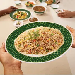 Larah by Borosil Yuri Fluted White Opalware 27 Pieces Dinner Set image 5