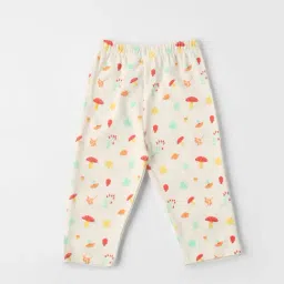 Nauti Nati Girls White Cotton Graphic Regular Fit Leggings - Pack of 2 image 4