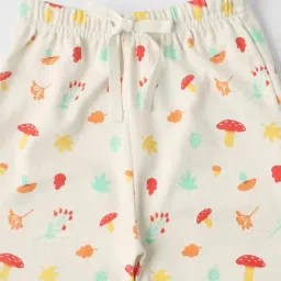 Nauti Nati Girls White Cotton Graphic Regular Fit Leggings - Pack of 2 image 5