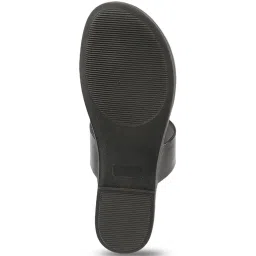 Carlton London Women's Black T-Strap Sandals image 5