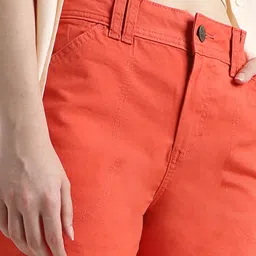 Lee Red Denim Shorts image 5