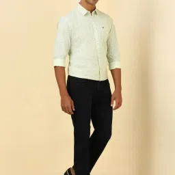 Allen Solly Green Cotton Custom Fit Printed Shirt image 5