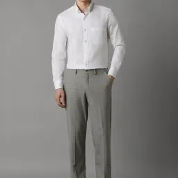Louis Philippe Grey Regular Fit Trousers image 5