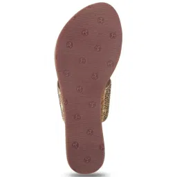 Mochi Women's Antic Gold T-Strap Wedges image 5