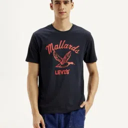 Levi's Navy Cotton Slim Fit Printed T-Shirt-picture-26
