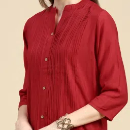 showoffff SHOWOFF Red Regular Fit Kurta image 5