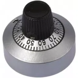 Vishay Circular Potentiometer Knob 25.4 mm Dia Black Indicator, 11A41B10 image 3
