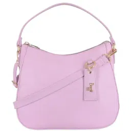 Baggit Mikami Pink PU Solid Handbag-picture-38