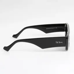 Ted Smith Black UV Protection Rectangular Unisex Sunglasses image 5