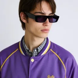 Ted Smith Black UV Protection Rectangular Unisex Sunglasses-picture-22