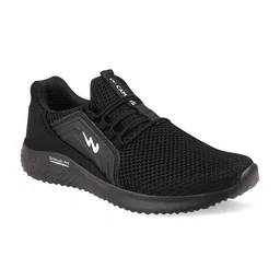 Campus Men Black Mesh Running Shoes image 1