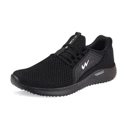 Campus Men Black Mesh Running Shoes image 2