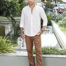 Perch Brown Stripes Shirt image 4