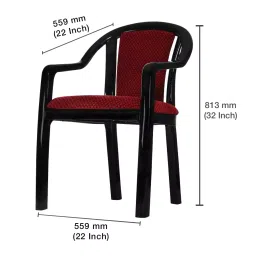 Supreme Black/Red Olive with Ornate Plastic table with 4 Chairs image 2