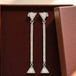 Rihi by P.C. Chandra Jewellers 925 Silver Studded Drop Earring-picture-39