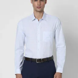 Peter England Blue Slim Fit Checks Shirt-picture-42