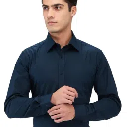 Raymond Blue Cotton Slim Fit Shirt-picture-41