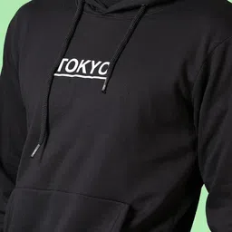 V-Mart Men Printed Hooded Sweatshirt image 2