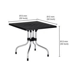 Supreme Black/Red Olive with Ornate Plastic table with 4 Chairs image 3