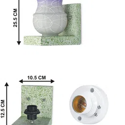 SOMIL Blue Glass Cylinder Printed Wall Lamps image 5