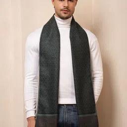 HANDICRAFT PALACE Men Patterned Merino Wool Reversible Mufflers-image-62
