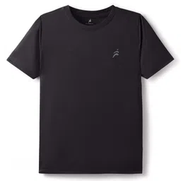 Pine Active Knit Half Sleeves Solid T-Shirt - Black-picture-13