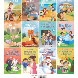 maple press Second and Third Reader Stories Set of 12 Story Books - English image 2