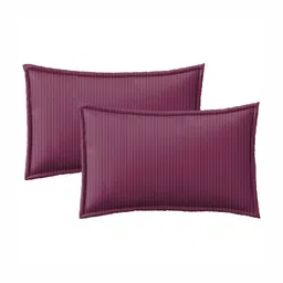 RRC Lavender Striped 144 TC King Bedsheet with 2 Pillow Covers image 4