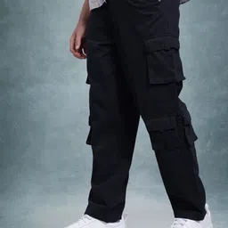 The Roadster Life Co. Men Mid-Rise Pure Cotton Relaxed Fit Cargos-image-69