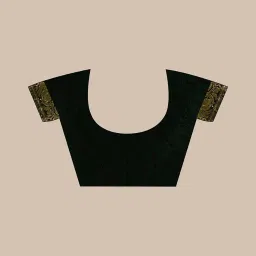 House Of Begum Red Zari Weaved Kanjivaram Saree With Blouse Piece With Stone Work image 5