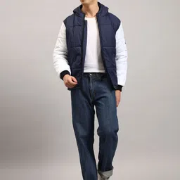 Metronaut Men Colourblocked Lightweight Puffer Jacket image 3