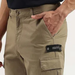 United Colors Of Benetton Brown Straight Fit Cargos image 5