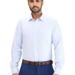 Park Avenue Blue Regular Fit Checks Shirt-picture-22
