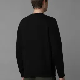 Louis Philippe Black Cotton Regular Fit Sweatshirt image 2
