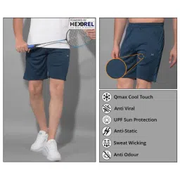 Force NXT Teal Regular Fit Sports Shorts image 5