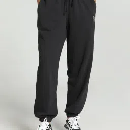 Puma Black Mid Rise Sports Joggers-image-1