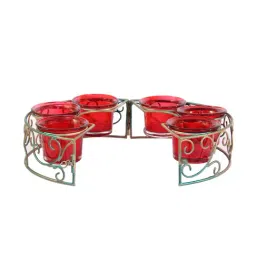 Hosley Gold Iron Centerpiece and Table Candle Holder with Free Tealight-image-40