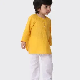 Fabindia Kids Yellow Printed Kurta-picture-30