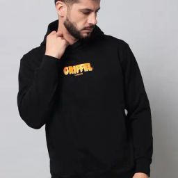 GRIFFEL Black Full Sleeves Hooded Sweatshirt-picture-47
