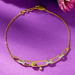 P.N.Gadgil Jewellers Classic Hexalink Gold & Diamond Bracelet For Women-image-83