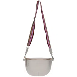 Saint G Grey Solid Medium Sling Handbag image 5