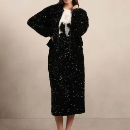 Vero Moda Black Regular Fit Embellished Jacket image 5