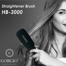 Gorgio Professional HB3000 Hair Straightener Brush with Ceramic Coating (Black) image 5