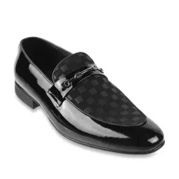 Mochi Men's Black Casual Loafers image 2